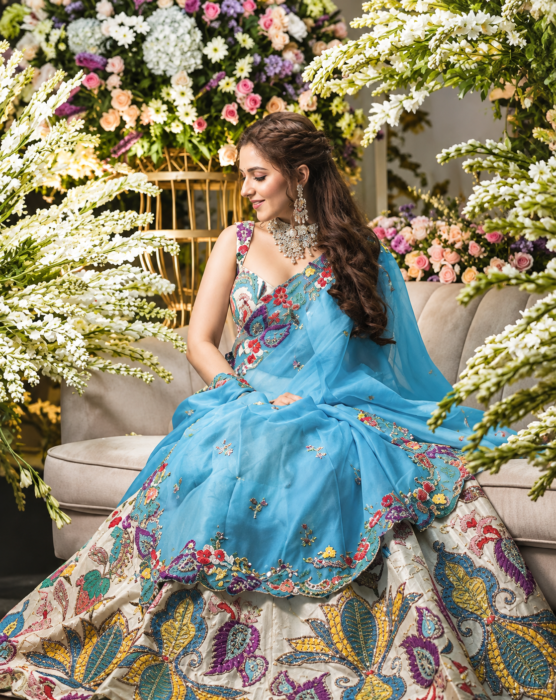 Blue traditional dress collection